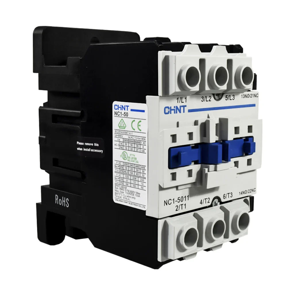 Contactor Chint 50A AC3 Bobina 220VAC - NC1-50
