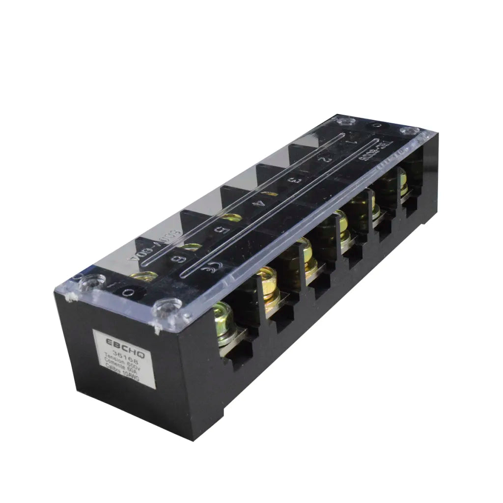 Regleta l Bornera de Conexión l Bloque de Terminales l 6 Polos l 60 A l 600 V