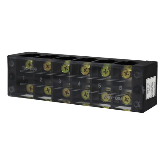 Regleta l Bornera de Conexión l Bloque de Terminales l 6 Polos l 100 A l 600 V