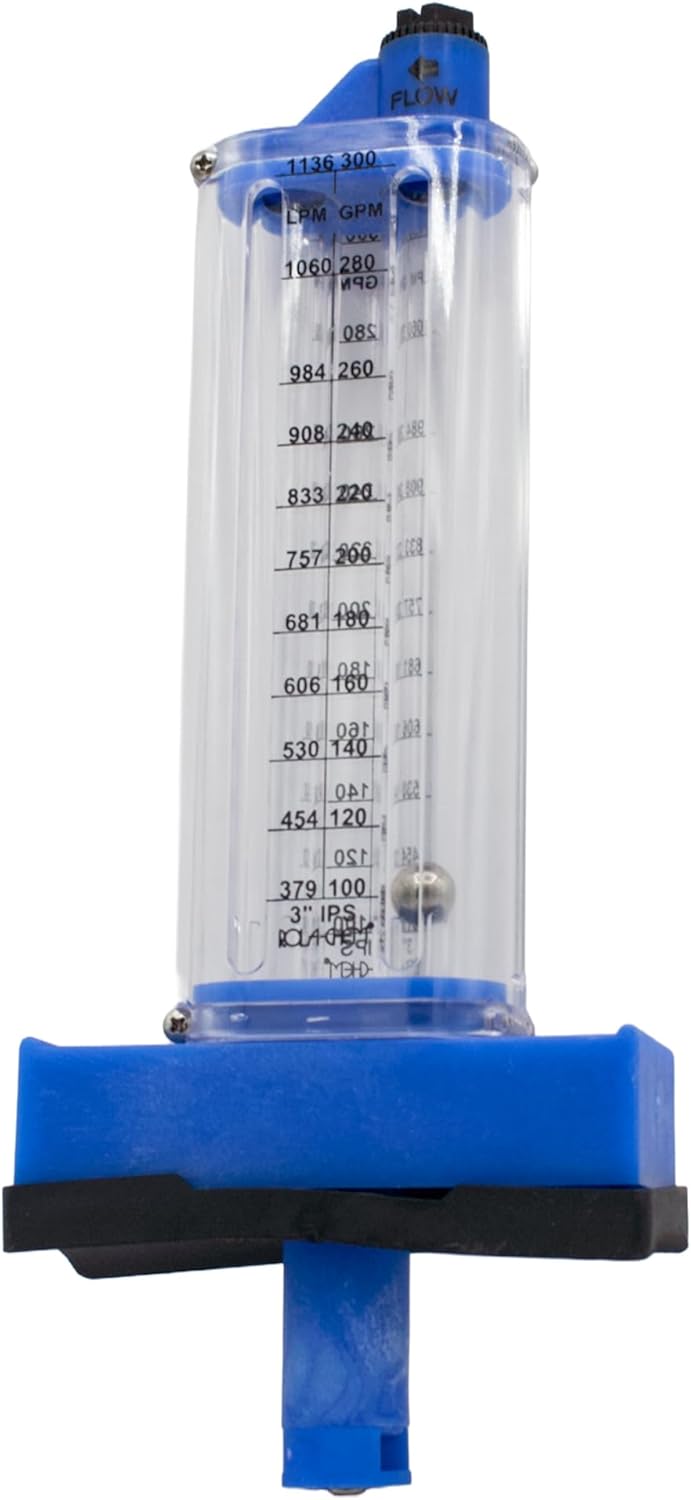 Flujómetro - Medidor de Flujo l Para Tuberia de 3" l 100 - 300 GPM l 379 - 1136 LPM l ROLA-CHEM