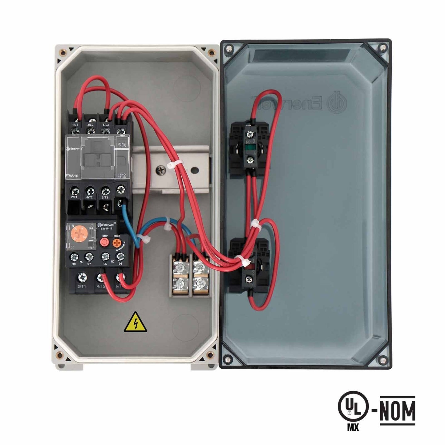 Arrancador Directo ENERWELL l 12 - 18Amp l 220VAC l Plastico l IP-65 l Mod. AEWTP