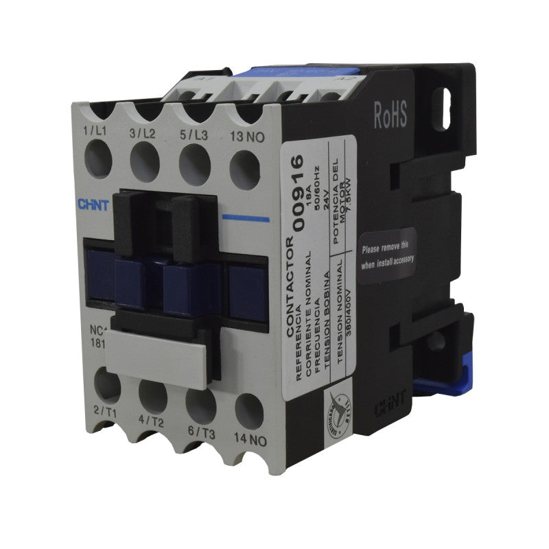 Contactor Chint 18A AC3 Bobina 24VAC - NC1-18