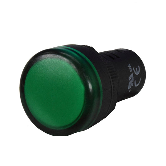 Luz Piloto / Indicador Led de Señalización Plástico l 22mm l Color Verde l 220VAC l CHINT