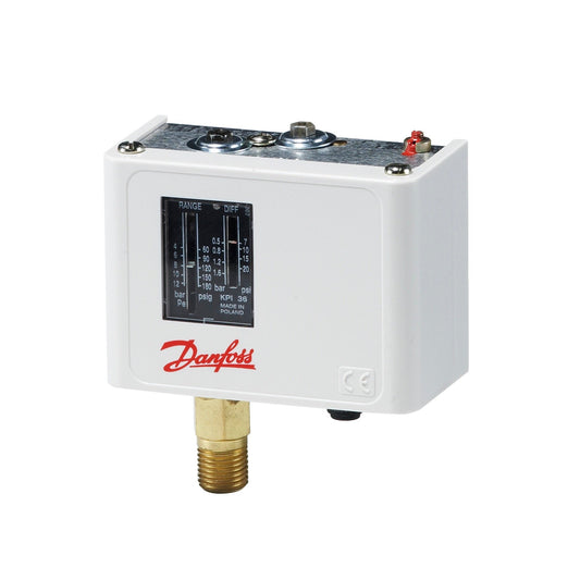 Presostato 4 - 21Bar / 58 - 300PSI l G1/2 Macho Serie KP/KPI DANFOSS