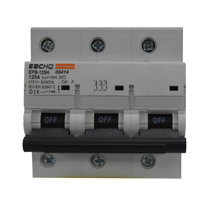 Mini Breaker Termomagnético Riel l 3 Polos l 125A l  10KA l EPB125H/3-C125 l EBCHQ