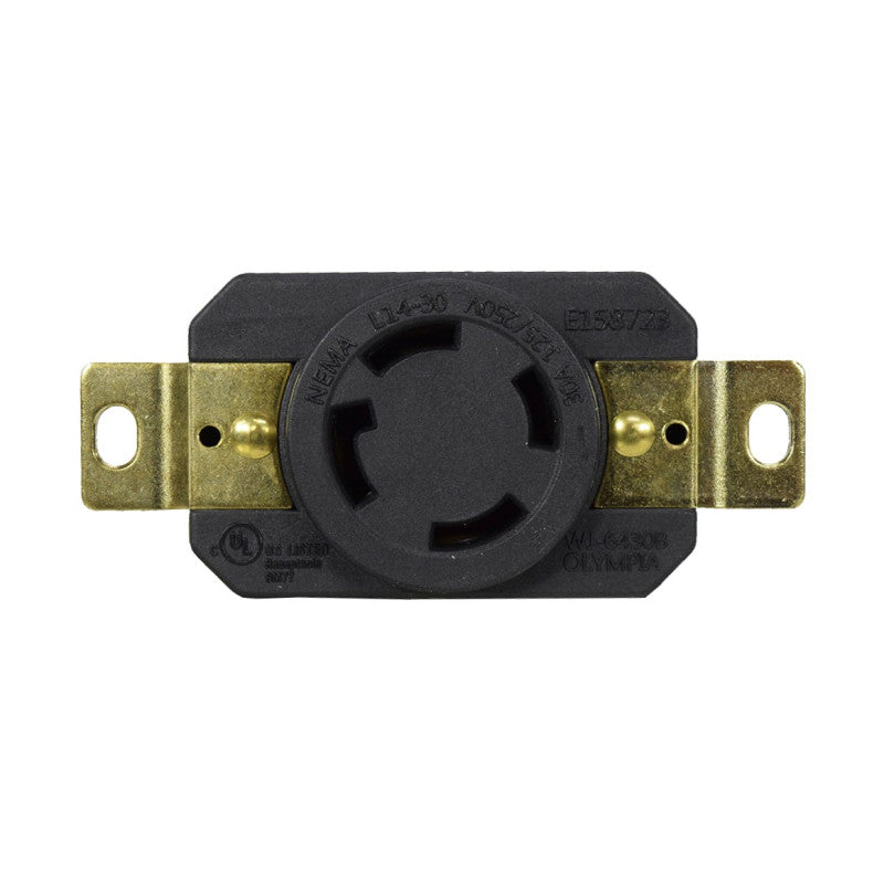 Toma Incrustar de Seguridad 30A 3P + T 250V L14-30R EBCHQ