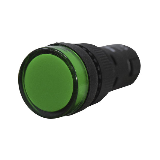 Luz Piloto / Indicador Led de Señalización Plástico l 16mm l Color Verde l 220VAC l EBCHQ