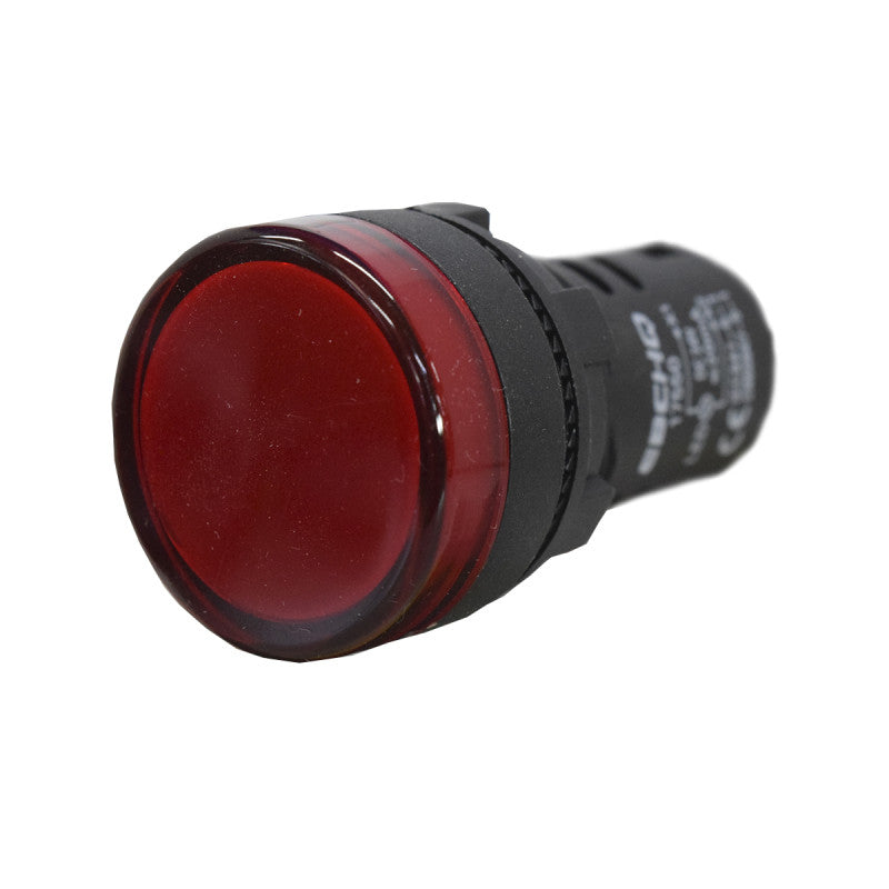 Luz Piloto / Indicador Led de Señalización Plástico l 22mm l Color Rojo l 24VAC/VDC l EBCHQ