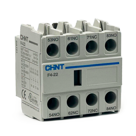 Bloque de Contacto Frontal Para Contactor Chint de la Serie NC1 y NC2, 2NA+2NC