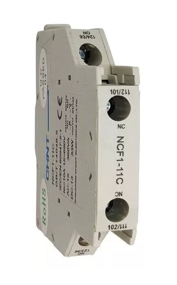 Bloque de Contacto Lateral Para Contactor Chint de la Serie NC1, 1NA+1NC