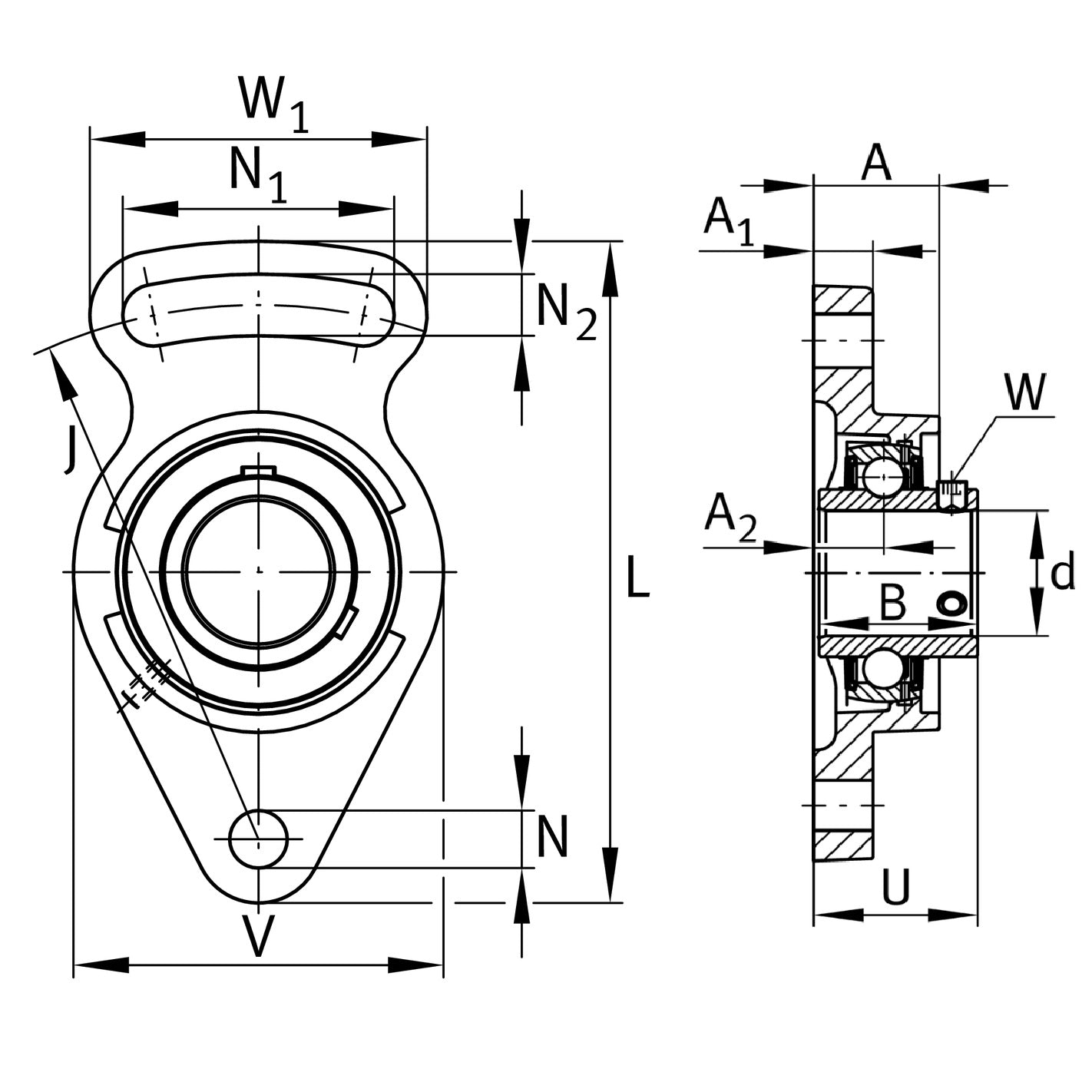 Chumacera Tensora UCFA204 l Eje de 20mm