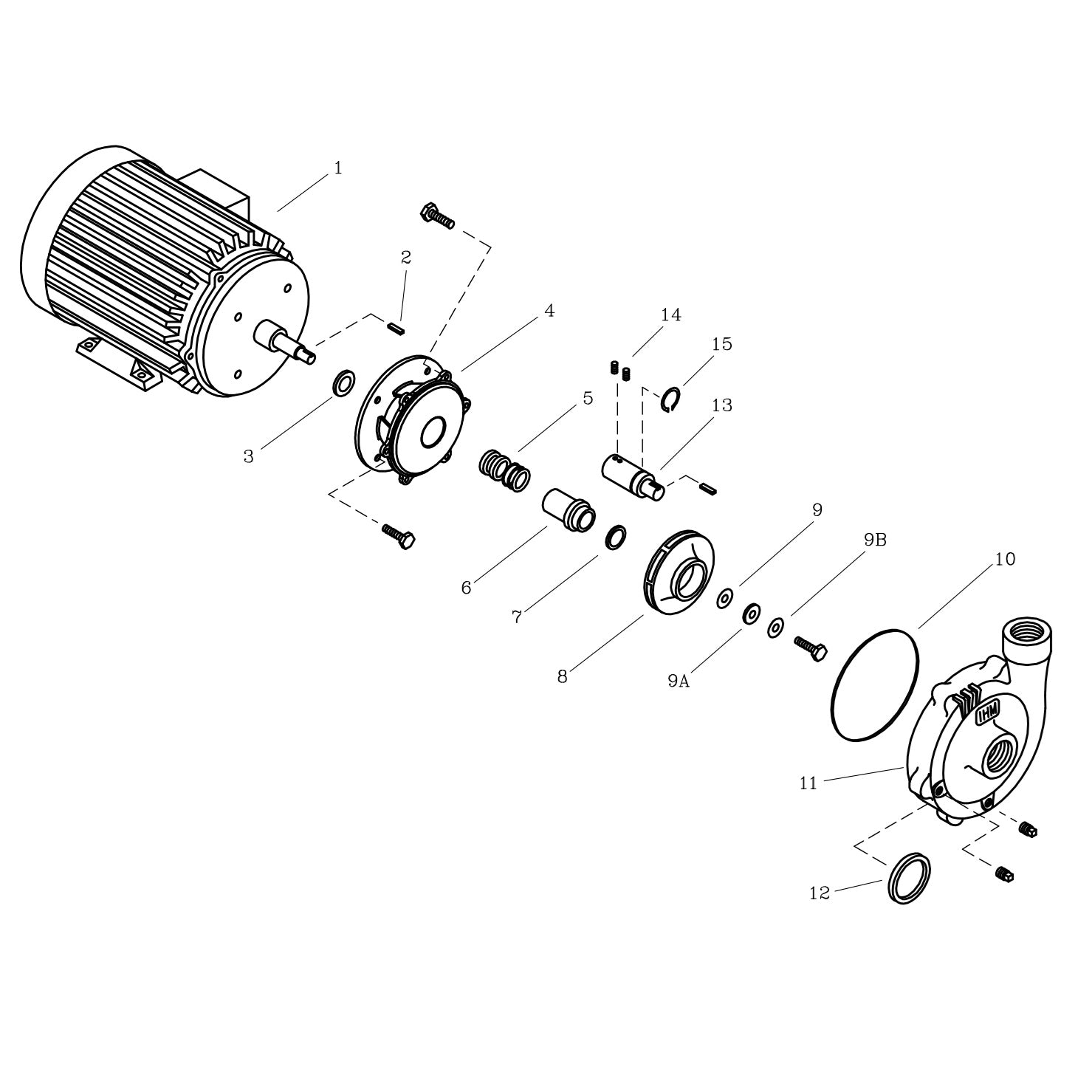 Despiece Bomba Centrífuga 50HP 275GPM 3F 3"x2" IHM
