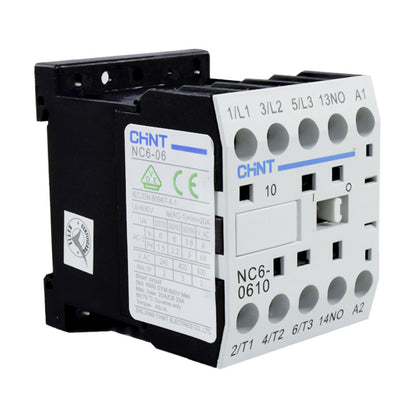 Mini Contactor Auxiliar CHINT 6A AC3 110VAC 3NA+1NA - NC6-0610