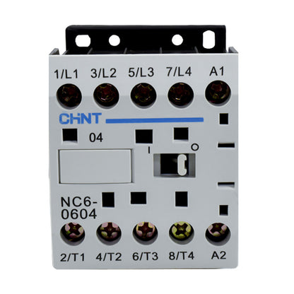 Mini Contactor Auxiliar CHINT 6A AC3 24VAC 4NA - NC6-0604
