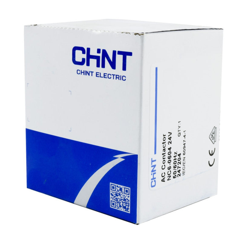 Mini Contactor Auxiliar CHINT 6A AC3 24VAC 4NA - NC6-0604