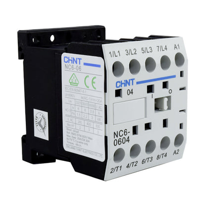 Mini Contactor Auxiliar CHINT 6A AC3 110VAC 4NA - NC6-0604