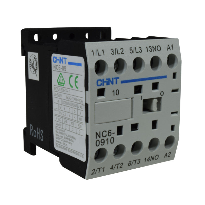 Mini Contactor Auxiliar CHINT 9A AC3 110VAC 3NA+1NA