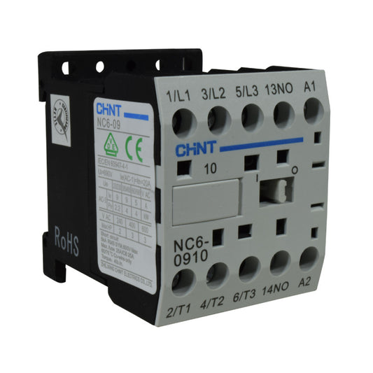 Mini Contactor Auxiliar CHINT 9A AC3 110VAC 3NA+1NA