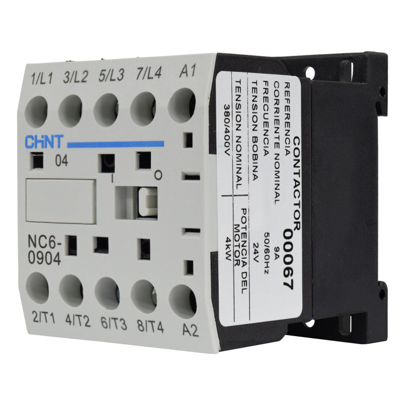 Mini Contactor Auxiliar CHINT 9A AC3 24VAC 4NA