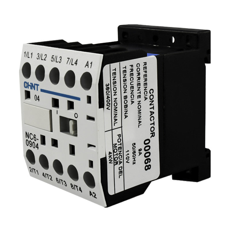 Mini Contactor Auxiliar CHINT 9A AC3 110VAC 4NA