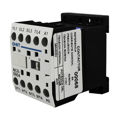 Mini Contactor Auxiliar CHINT 9A AC3 110VAC 4NA