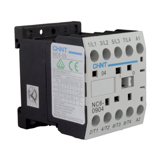Mini Contactor Auxiliar CHINT 9A AC3 220VAC 4NA
