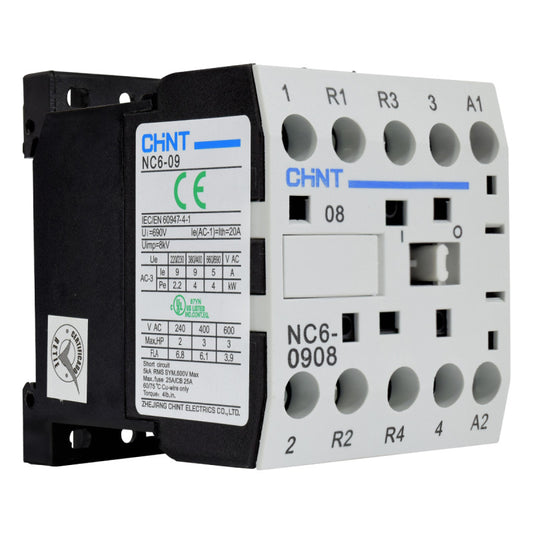 Mini Contactor Auxiliar CHINT 9A AC3 24VAC 2NA+2NC