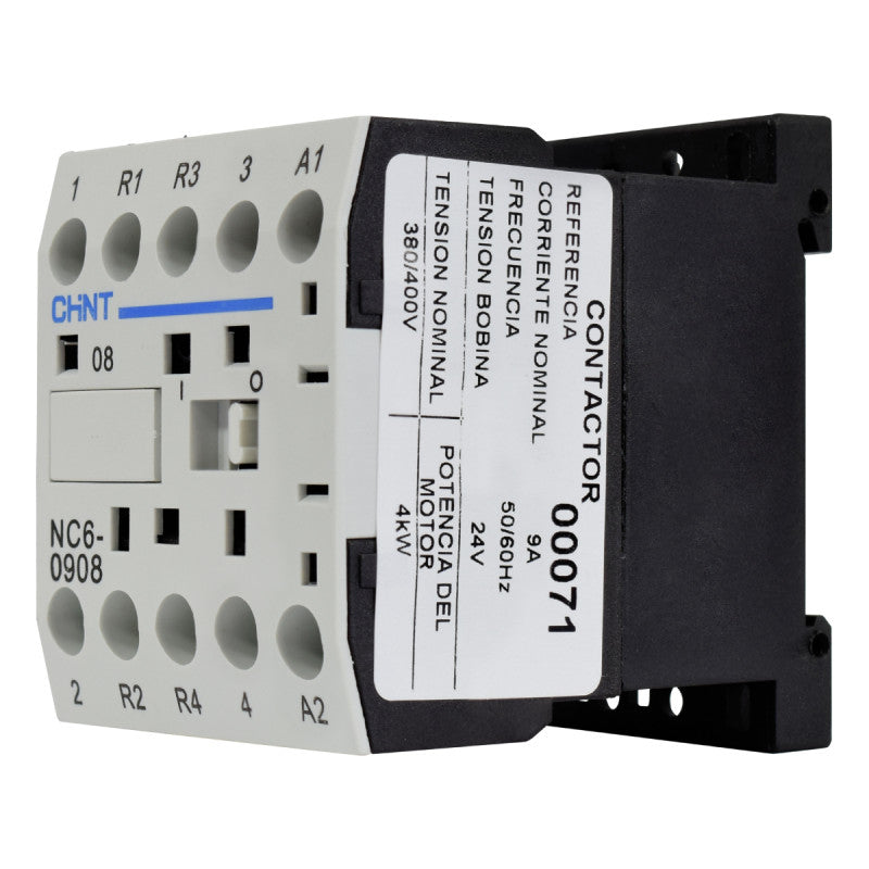 Mini Contactor Auxiliar CHINT 9A AC3 24VAC 2NA+2NC