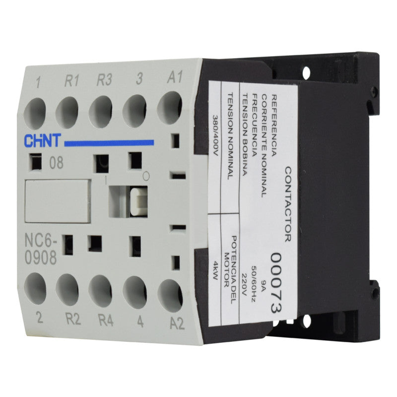 Mini Contactor Auxiliar CHINT 9A AC3 220VAC 2NA+2NC