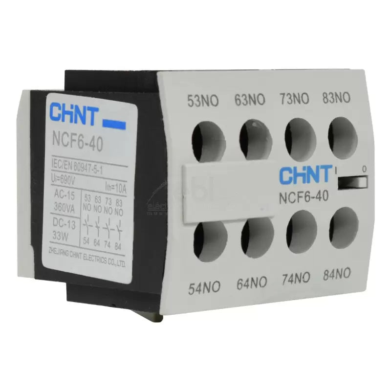 Bloque de Contacto Para Mini Contactor Auxiliar Chint (NC06) 4NA - NCF6-40