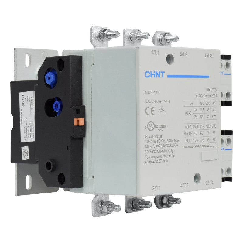 Contactor Chint 115A AC3 Bobina 220VAC - NC2-115