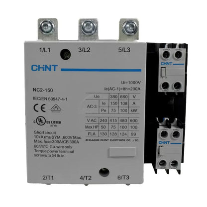 Contactor Chint 150A AC3 Bobina 110VAC - NC2-150