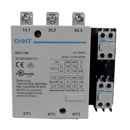 Contactor Chint 150A AC3 Bobina 220VAC - NC2-150