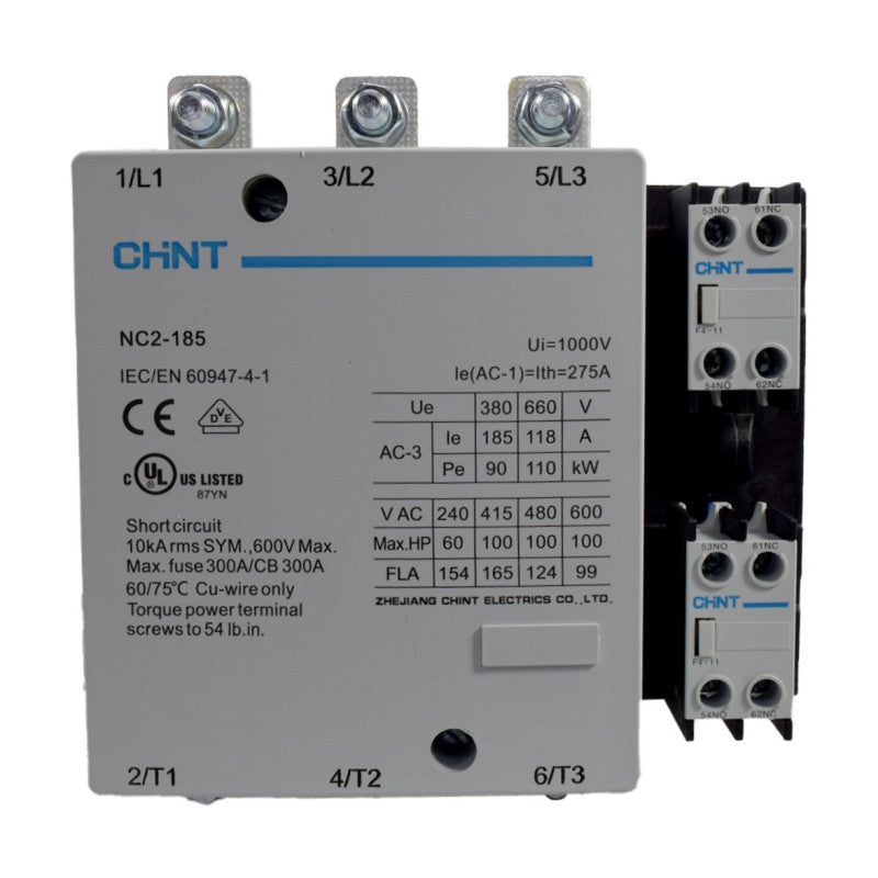 Contactor Chint 185A AC3 Bobina 220VAC - NC2-185