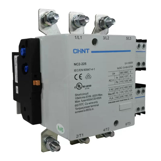 Contactor Chint 225A AC3 Bobina 220VAC - NC2-225