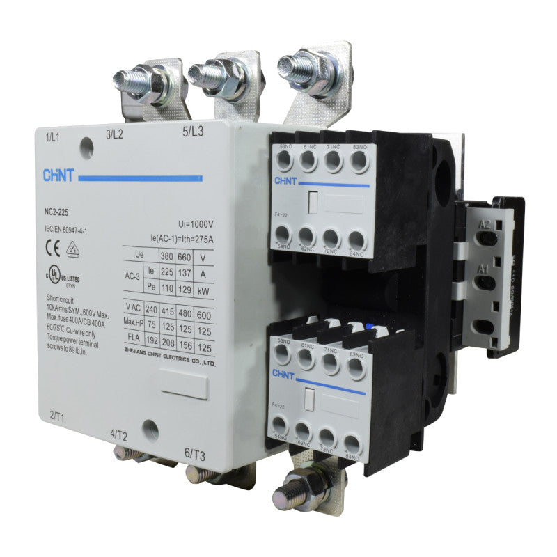 Contactor Chint 225A AC3 Bobina 110VAC - NC2-225