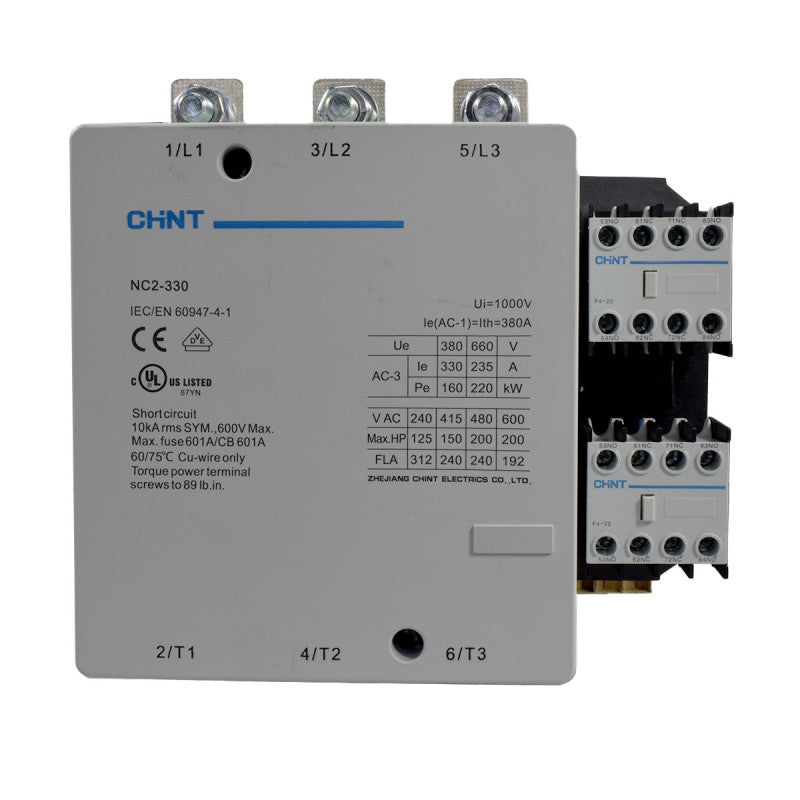 Contactor Chint 330A AC3 Bobina 220VAC - NC2-330
