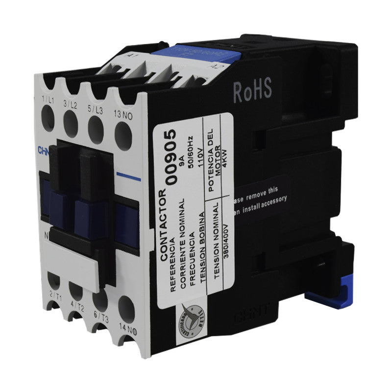 Contactor Chint 9A AC3 Bobina 110VAC - NC1-09