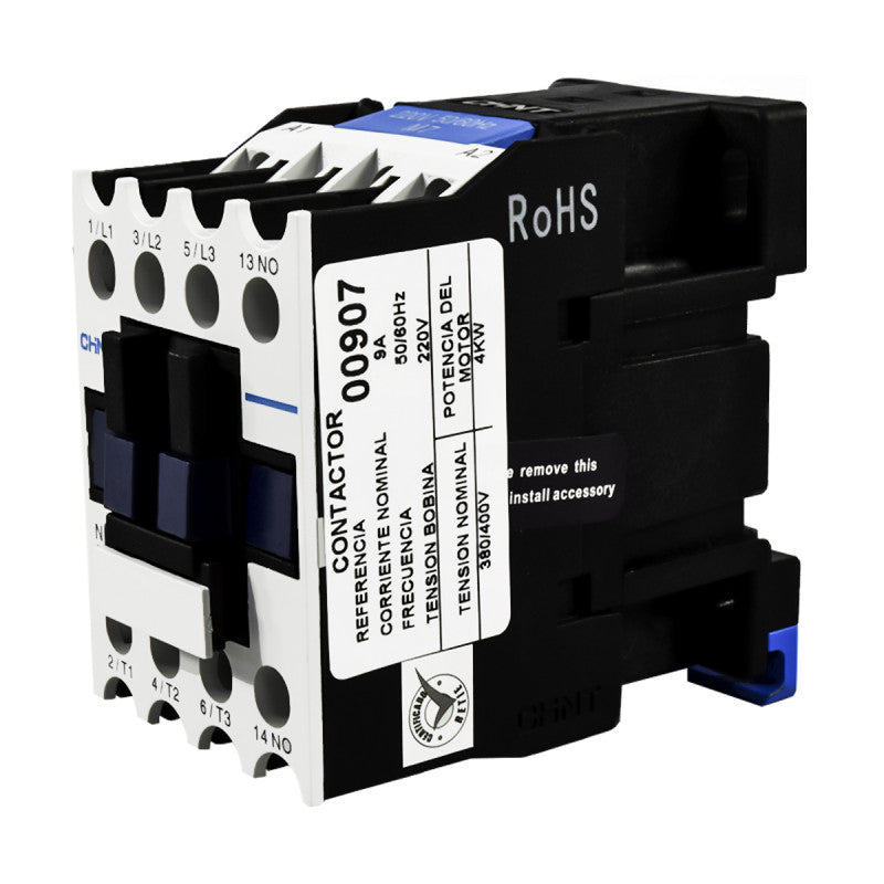 Contactor Chint 9A AC3 Bobina 220VAC - NC1-09