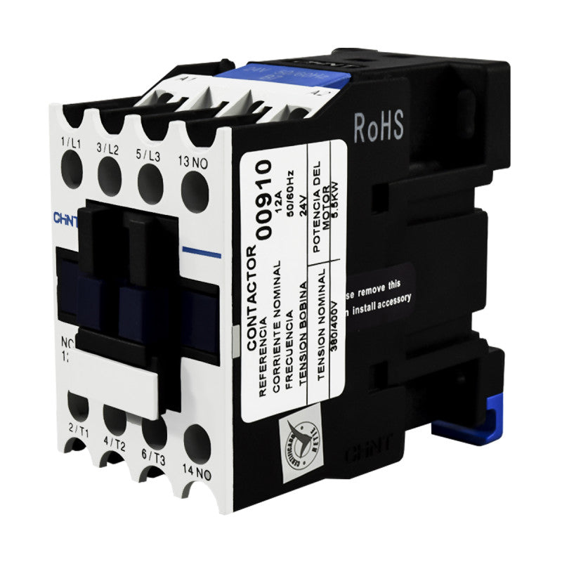 Contactor Chint 12A AC3 Bobina 24VAC - NC1-12