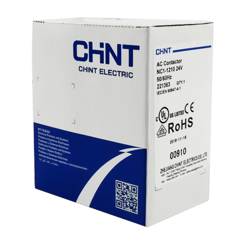 Contactor Chint 12A AC3 Bobina 24VAC - NC1-12