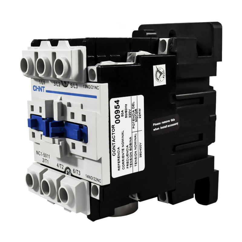 Contactor Chint 50A AC3 Bobina 220VAC - NC1-50