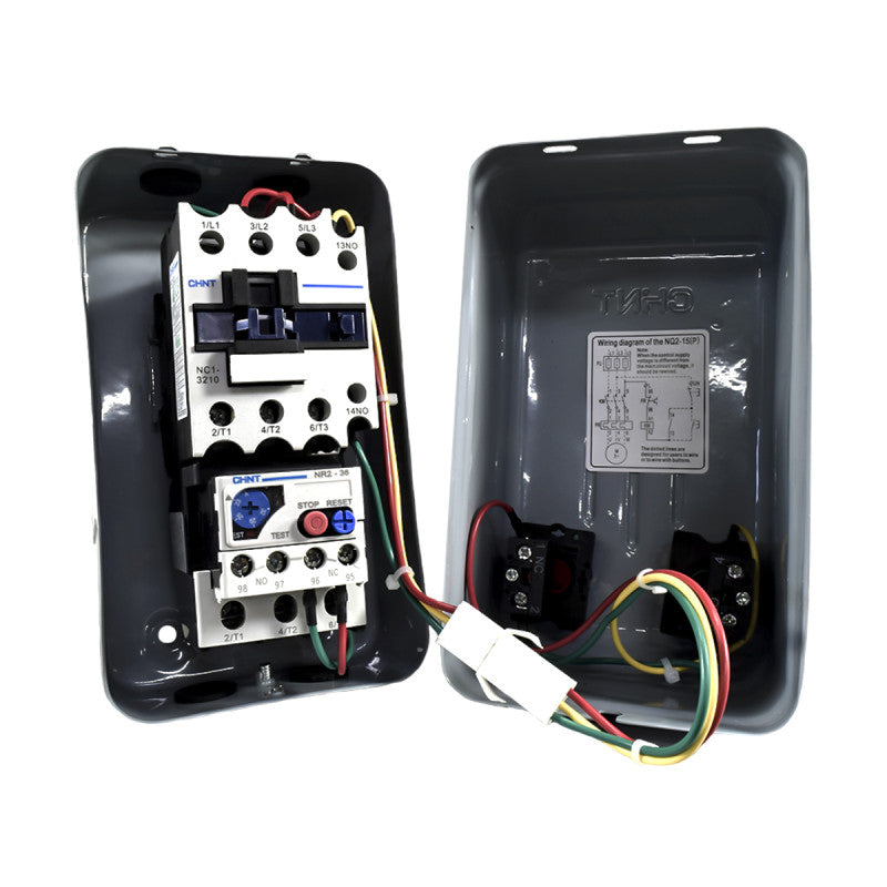 Arrancador Directo CHINT l 23 - 32Amp l 220VAC l Metálico l IP-40 l Mod. NQ2-15P/4