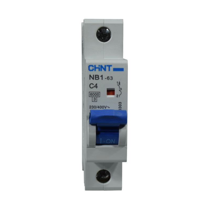 Mini Breaker Termomagnético Riel l 1 Polos l 4A l  6KA l NB1-63 1P C4 6KA l CHINT