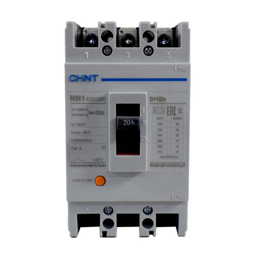 Breaker Totalizador Termomagnético l 3 Polos l 125A l 50KA / 65KA l NM1-125H l CHINT