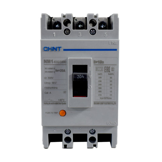 Breaker Totalizador Termomagnético l 3 Polos l 125A l 50KA / 65KA l NM1-125H l CHINT