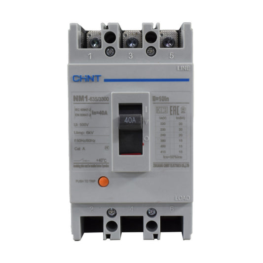 Breaker Totalizador Termomagnético l 3 Polos l 40A l 15KA / 20KA l NM1-63S l CHINT