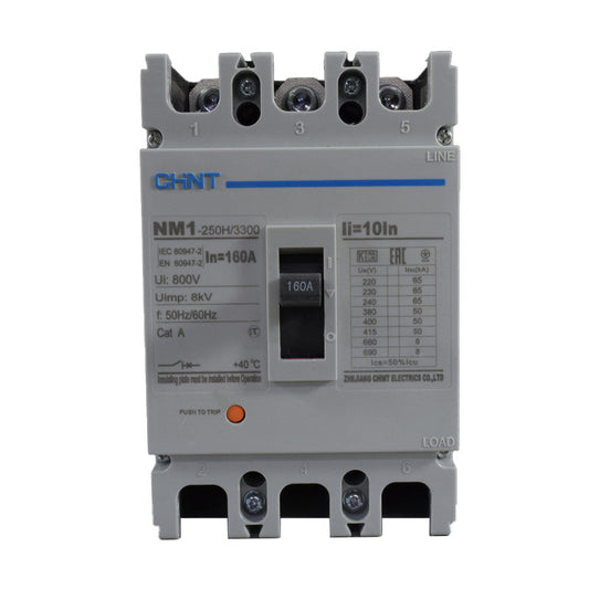 Breaker Totalizador Termomagnético l 3 Polos l 160A l 50KA / 65KA l NM1-250H l CHINT