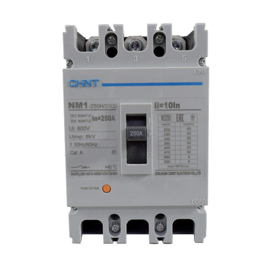 Breaker Totalizador Termomagnético l 3 Polos l 250A l 50KA / 65KA l NM1-250H l CHINT