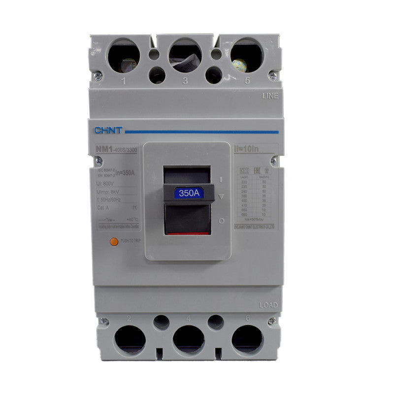 Breaker Totalizador Termomagnético l 3 Polos l 350A l 35KA / 50KA l NM1-400S l CHINT